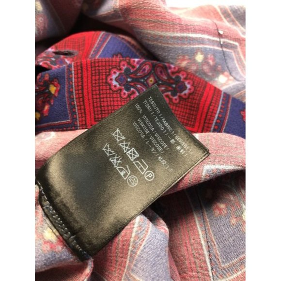 Balenciaga Burgundy Tiled Paisley Mid Length Casual Maxi Dress - Picture 11 of 12